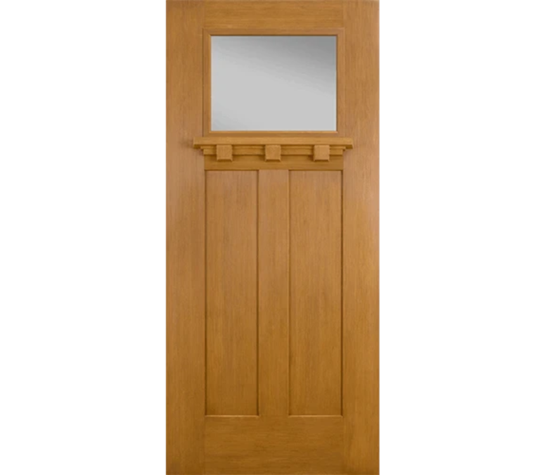 Greenville Craftsman Light Fiberglass Entry Door